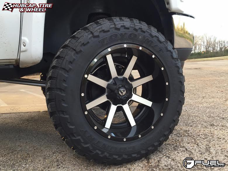 vehicle gallery/gmc sierra fuel maverick d537 0X0  Matte Black & Machined Face wheels and rims